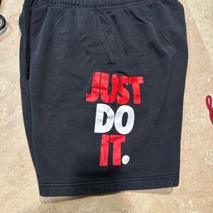 Nike Black and Red Men's Shorts